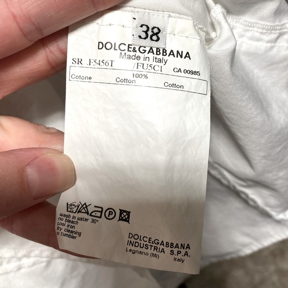 Dolce & Gabbana White Button Down Shirt Size EUR 38. - Picture 8 of 9